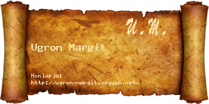 Ugron Margit névjegykártya